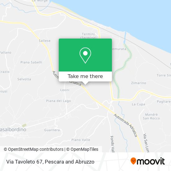 Via Tavoleto  67 map