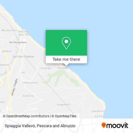 Spiaggia Vallevó map