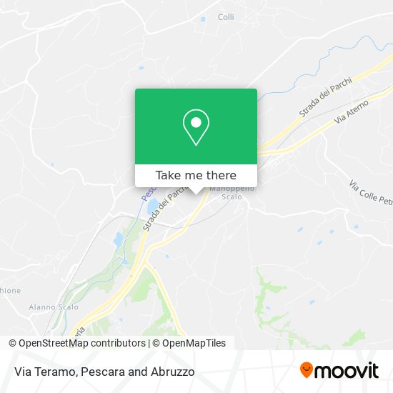 Via Teramo map