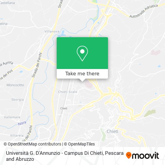Università G. D'Annunzio - Campus Di Chieti map