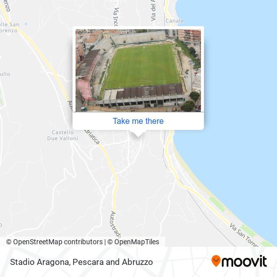 Stadio Aragona map