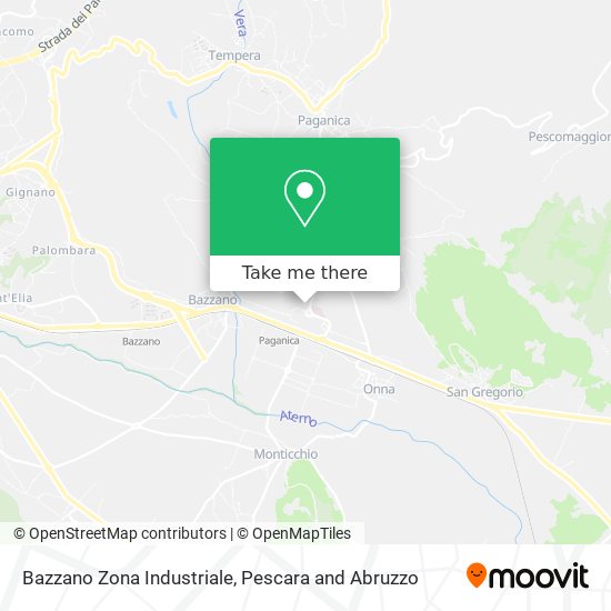 Bazzano Zona Industriale map