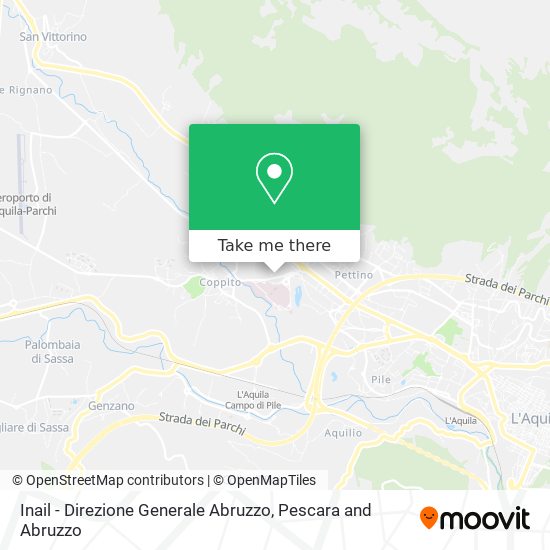 Inail - Direzione Generale Abruzzo map