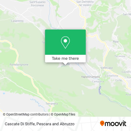 Cascate Di Stiffe map