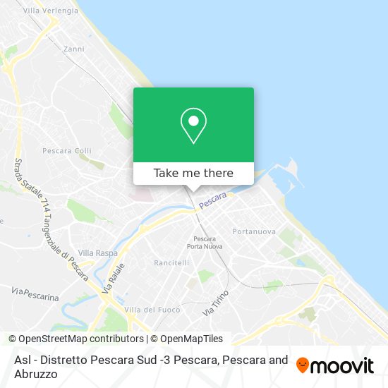 Asl - Distretto Pescara Sud -3 Pescara map