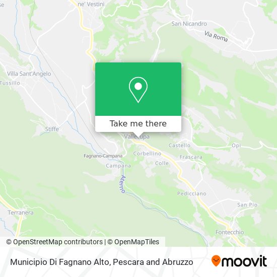 Municipio Di Fagnano Alto map