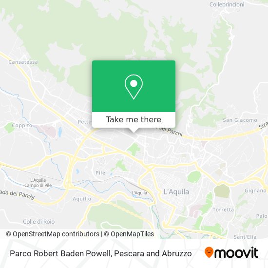 Parco Robert Baden Powell map