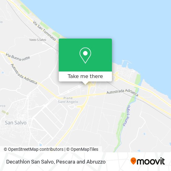 Decathlon San Salvo map