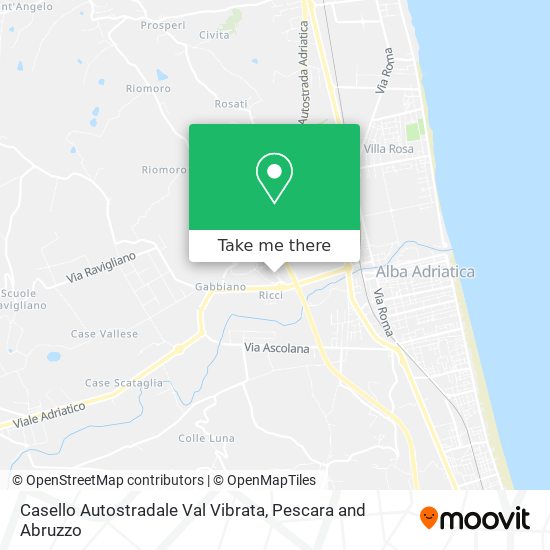 Casello Autostradale Val Vibrata map