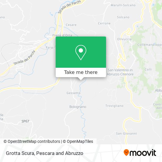 Grotta Scura map