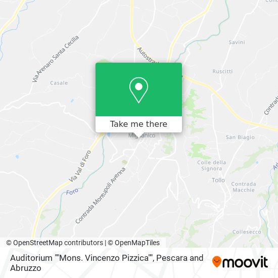 Auditorium ""Mons. Vincenzo Pizzica"" map