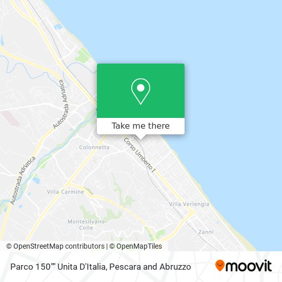Parco 150"" Unita D'Italia map