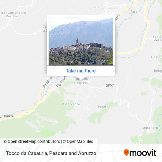 Tocco da Casauria map