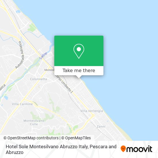 Hotel Sole Montesilvano Abruzzo Italy map