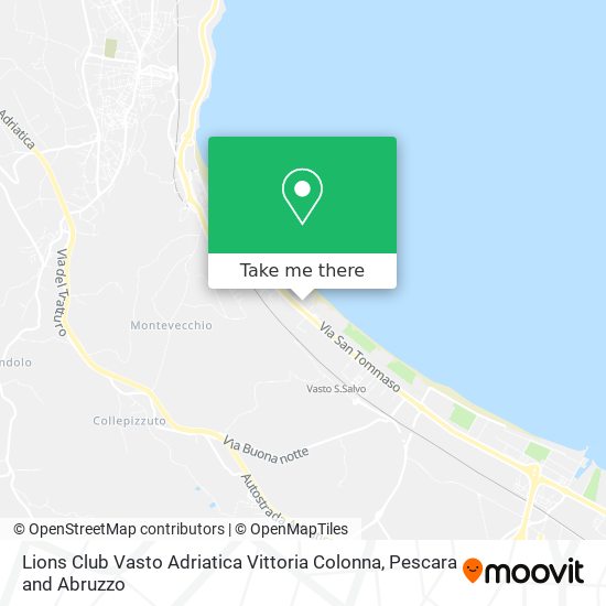 Lions Club Vasto Adriatica Vittoria Colonna map