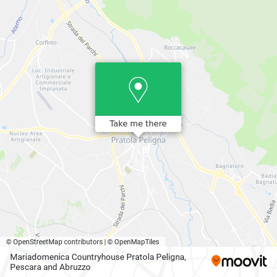Mariadomenica Countryhouse Pratola Peligna map