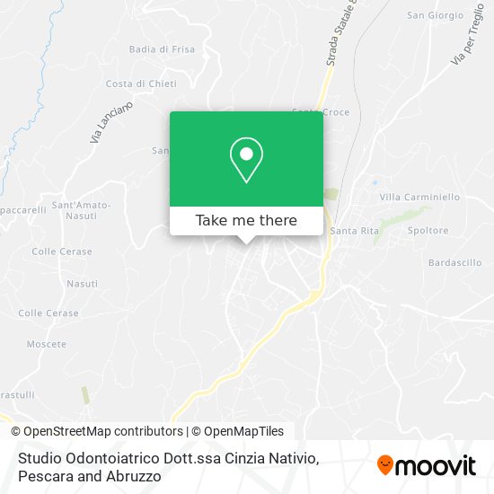 Studio Odontoiatrico Dott.ssa Cinzia Nativio map