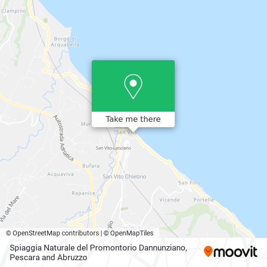 Spiaggia Naturale del Promontorio Dannunziano map