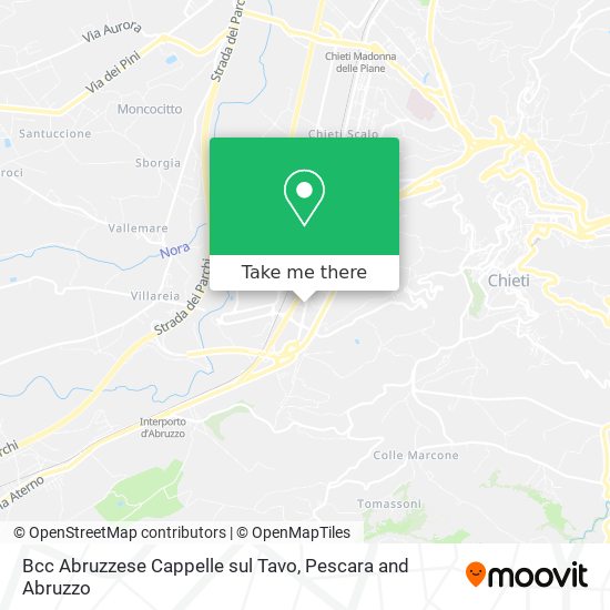 Bcc Abruzzese Cappelle sul Tavo map