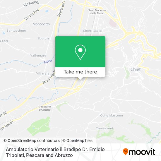 Ambulatorio Veterinario il Bradipo Dr. Emidio Tribolati map