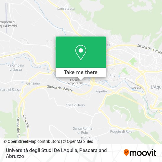 Università degli Studi De L'Aquila map