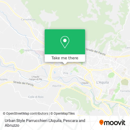 Urban Style Parrucchieri L'Aquila map