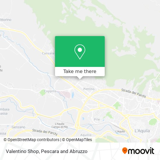 Valentino Shop map