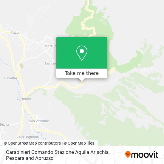 Carabinieri Comando Stazione Aquila Arischia map