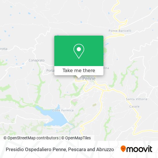 Presidio Ospedaliero Penne map