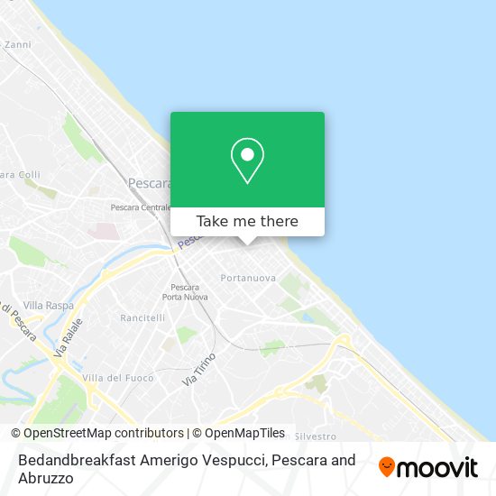 Bedandbreakfast Amerigo Vespucci map