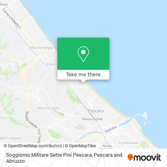 Soggiorno Militare Sette Pini Pescara map