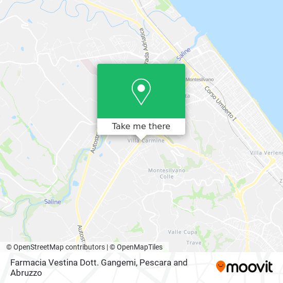 Farmacia Vestina Dott. Gangemi map