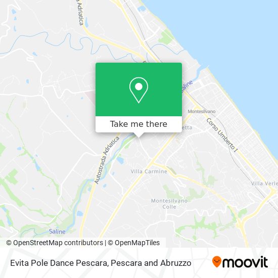 Evita Pole Dance Pescara map