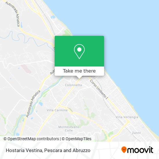 Hostaria Vestina map