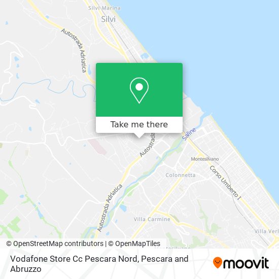 Vodafone Store Cc Pescara Nord map