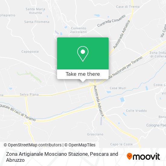 Zona Artigianale Mosciano Stazione map