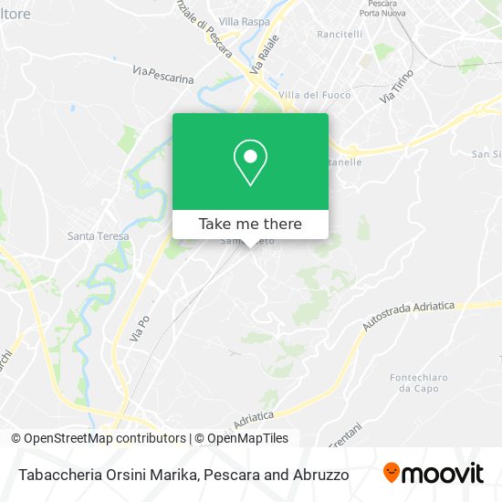 Tabaccheria Orsini Marika map