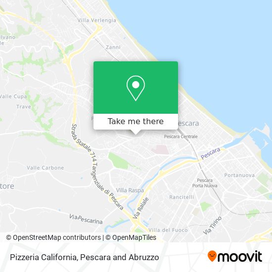 Pizzeria California map