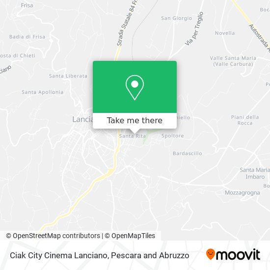 Ciak City Cinema Lanciano map