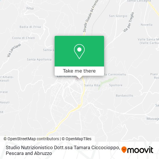 Studio Nutrizionistico Dott.ssa Tamara Ciccocioppo map