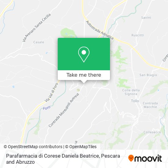 Parafarmacia di Corese Daniela Beatrice map
