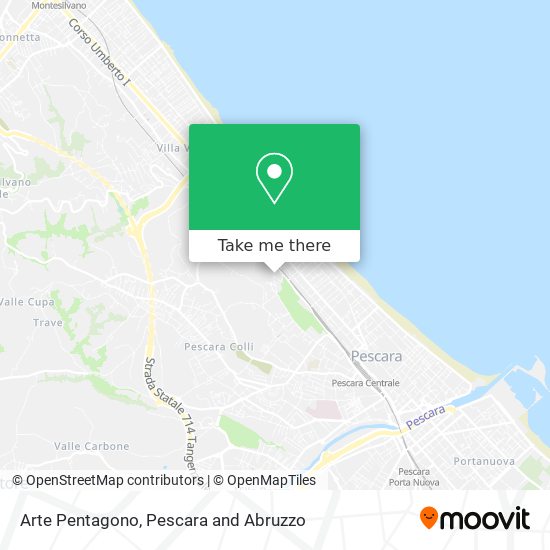 Arte Pentagono map