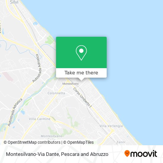 Montesilvano-Via Dante map