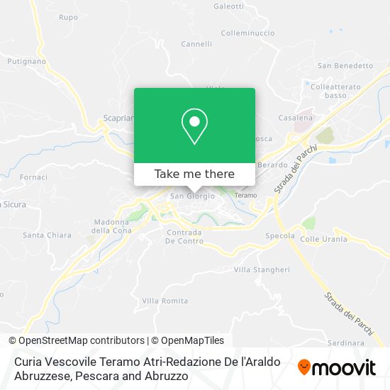 Curia Vescovile Teramo Atri-Redazione De l'Araldo Abruzzese map