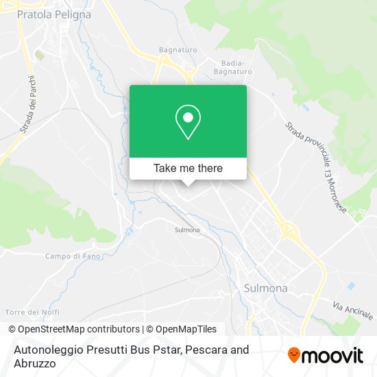 Autonoleggio Presutti Bus Pstar map