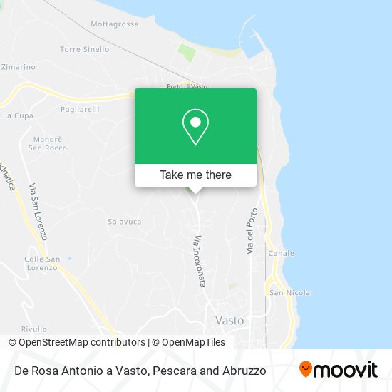 De Rosa Antonio a Vasto map