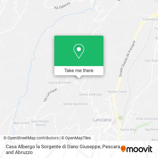 Casa Albergo la Sorgente di Dano Giuseppe map