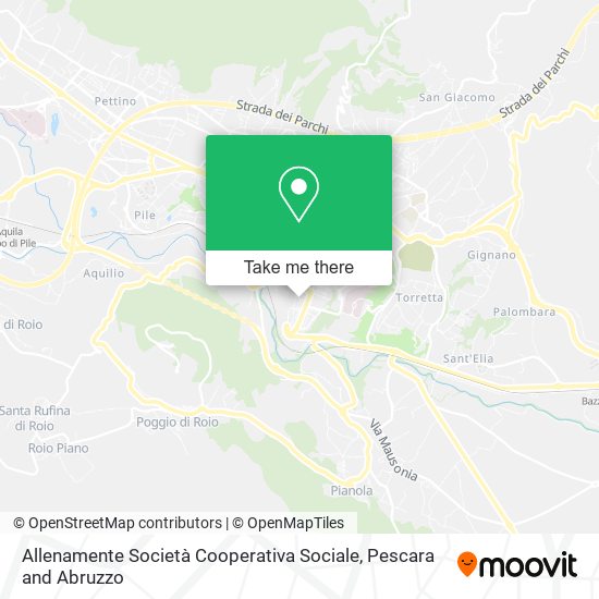 Allenamente Società Cooperativa Sociale map