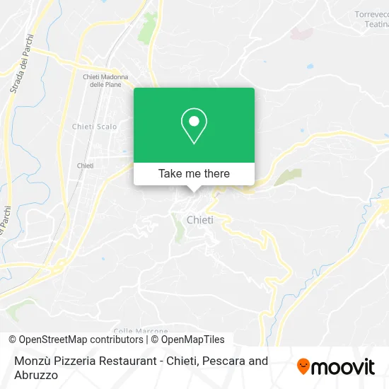 Monzù Pizzeria Restaurant - Chieti map