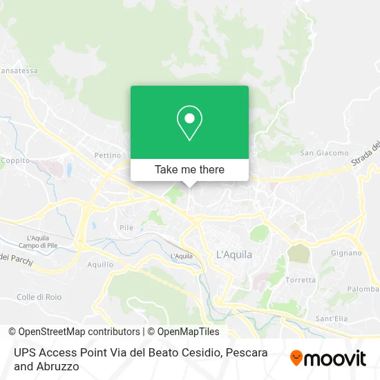 UPS Access Point Via del Beato Cesidio map